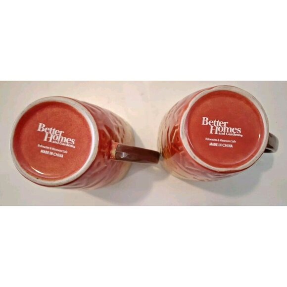 Southwest Fall Mug Red Yellow Brown Orange Ceramic Better Homes 2 Lot - Picture 12 of 14